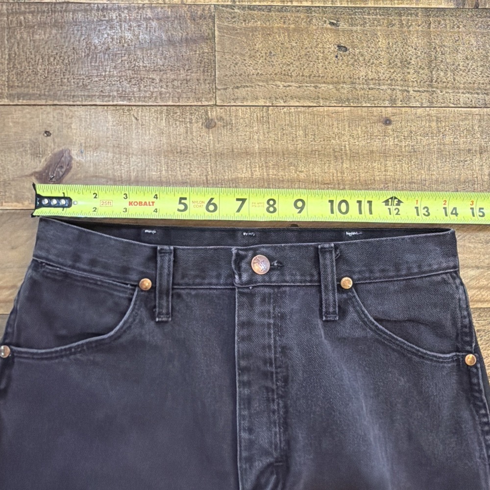 VTG Wrangler Woman's 14MWZCB 11X36 (28X34.5) Cowboy Cut Faded Black USA 1990's - Picture 10 of 16